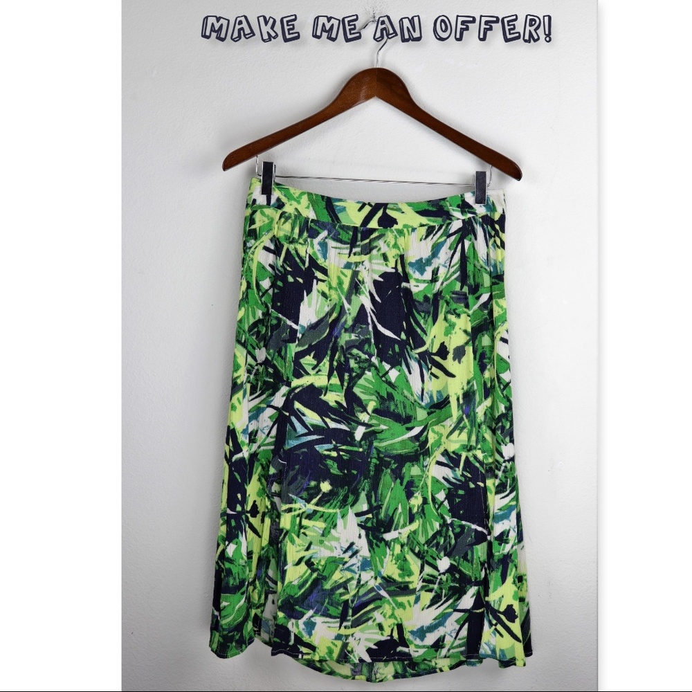 Ann Taylor Loft Palm Design Maxi Skirt Size 4